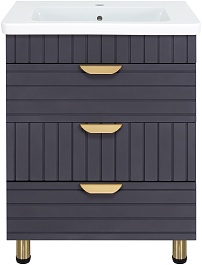 Brevita Мебель для ванной Gloster 80 графит – фотография-3